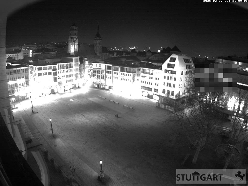 Archived image Webcam Stuttgart at the Market Square