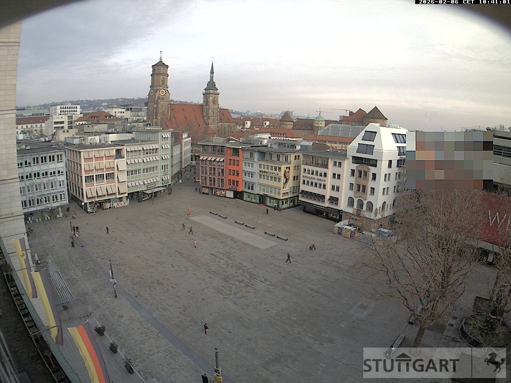Archived image Webcam Stuttgart at the Market Square