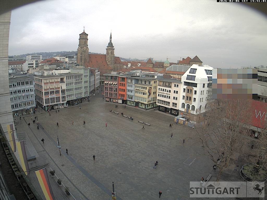 Archived image Webcam Stuttgart at the Market Square