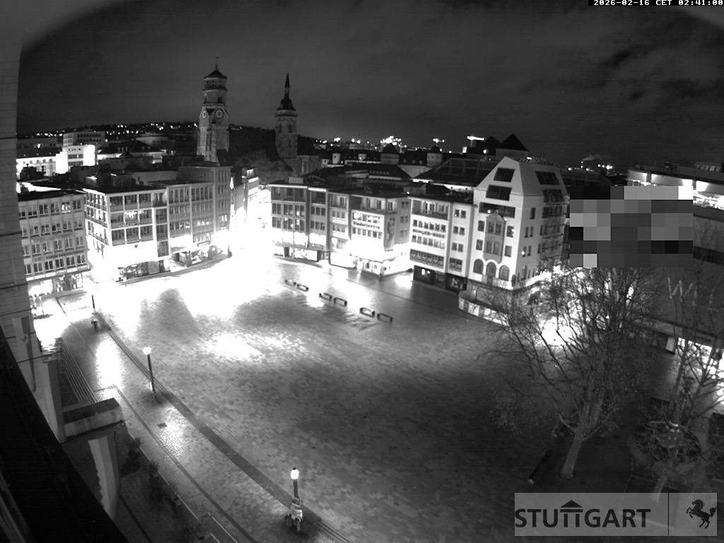 Archived image Webcam Stuttgart at the Market Square