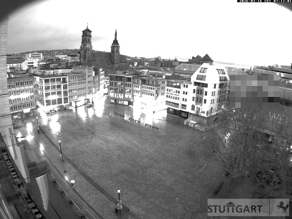 Archived image Webcam Stuttgart at the Market Square