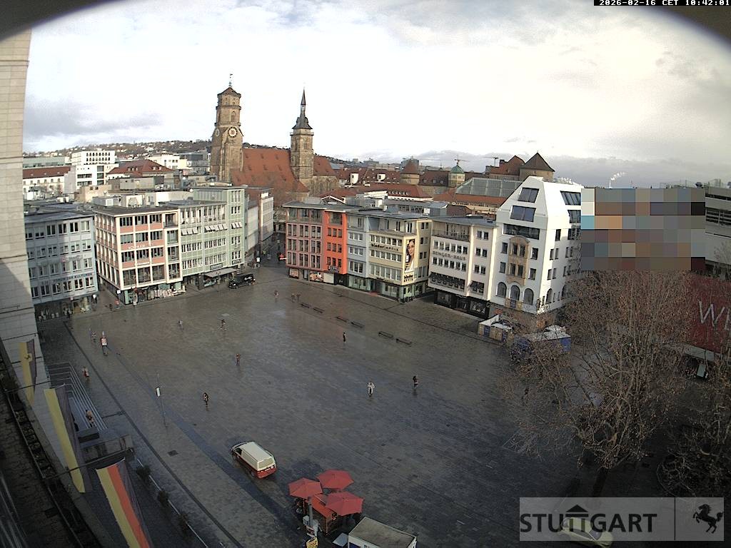 Archived image Webcam Stuttgart at the Market Square