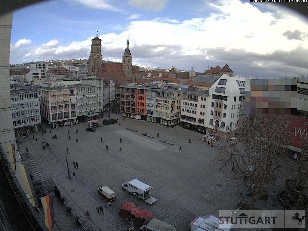 Archived image Webcam Stuttgart at the Market Square