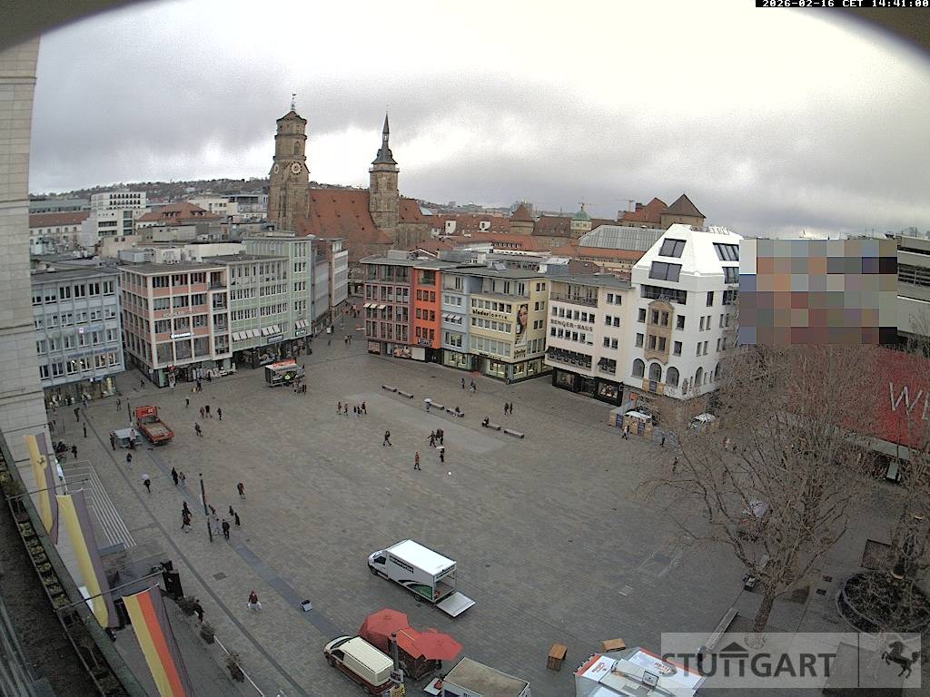 Archived image Webcam Stuttgart at the Market Square