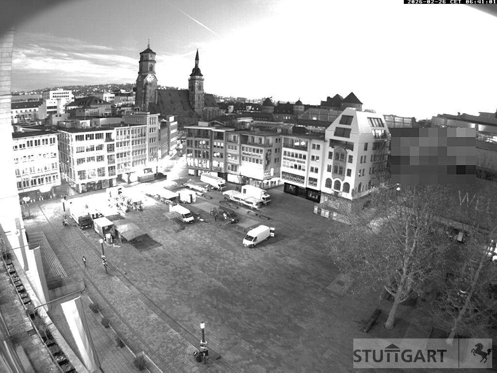 Archived image Webcam Stuttgart at the Market Square