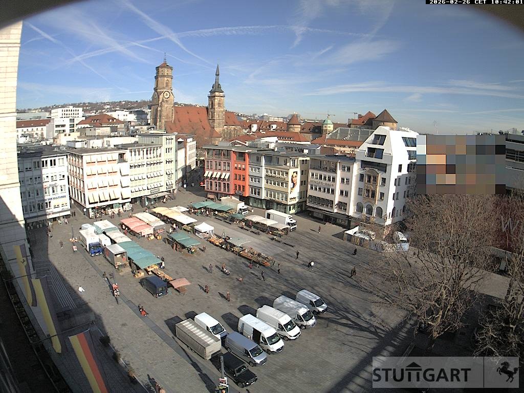 Archived image Webcam Stuttgart at the Market Square