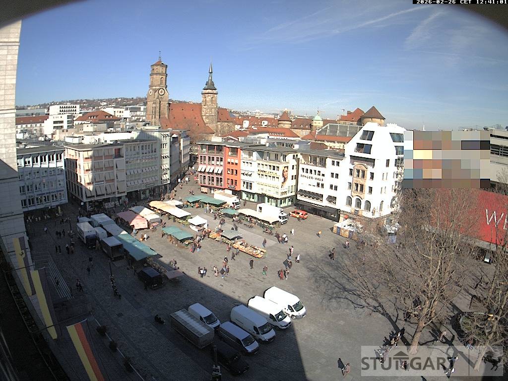 Archived image Webcam Stuttgart at the Market Square