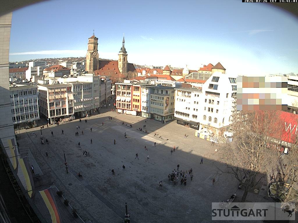 Archived image Webcam Stuttgart at the Market Square