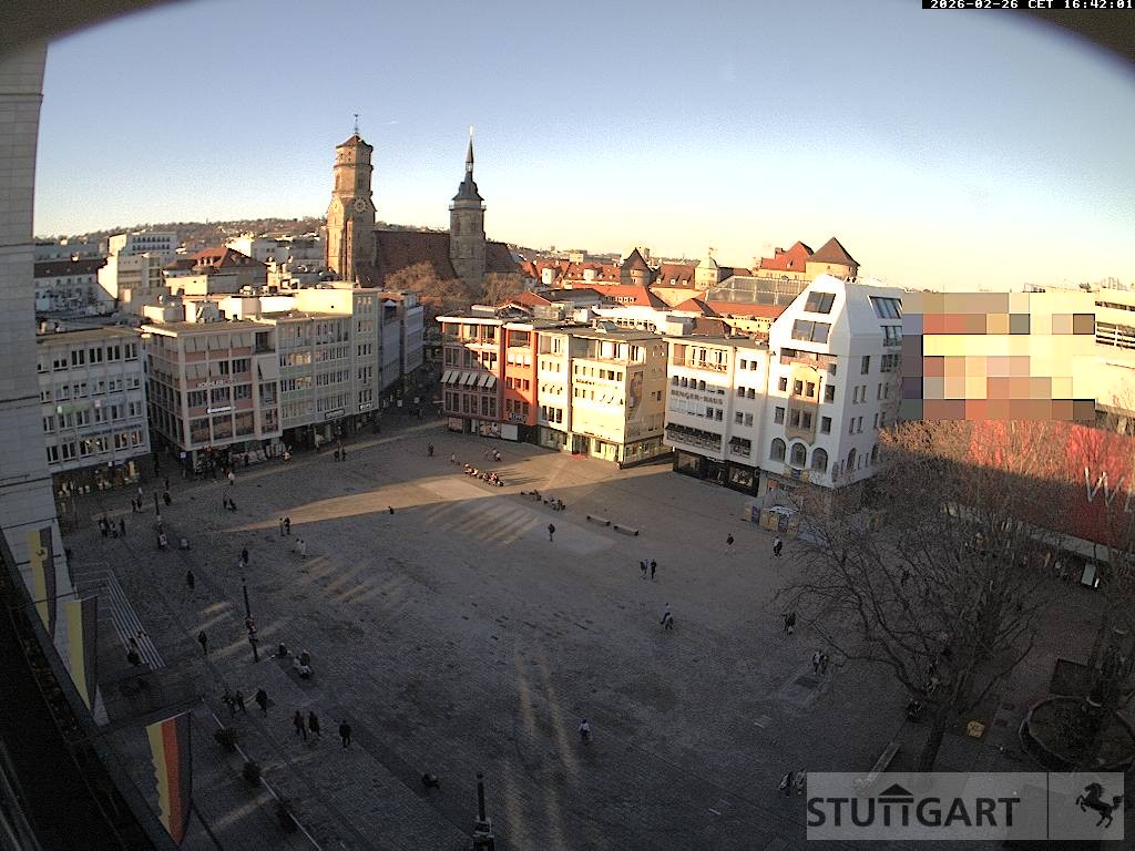 Archived image Webcam Stuttgart at the Market Square