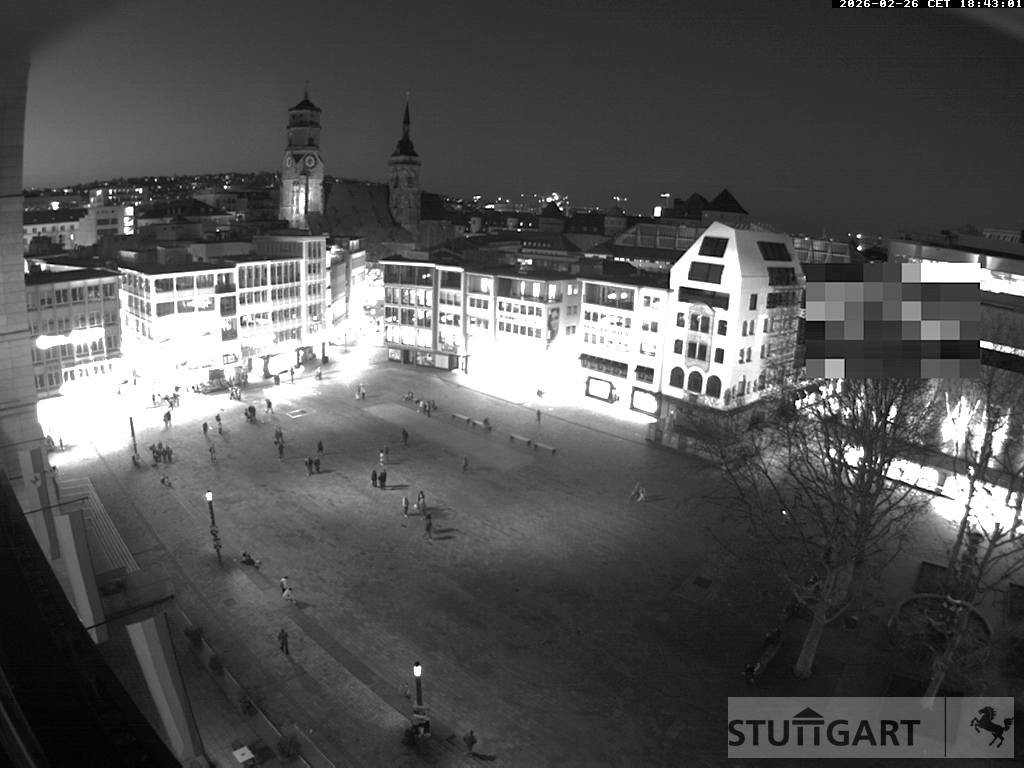 Archived image Webcam Stuttgart at the Market Square