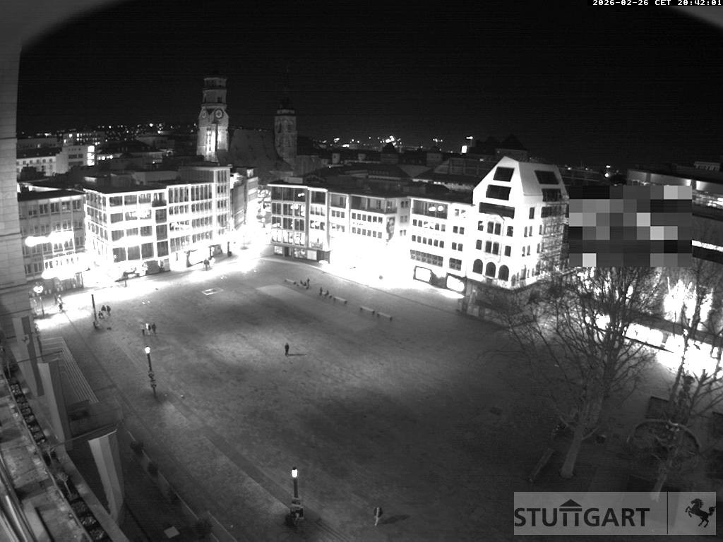 Archived image Webcam Stuttgart at the Market Square