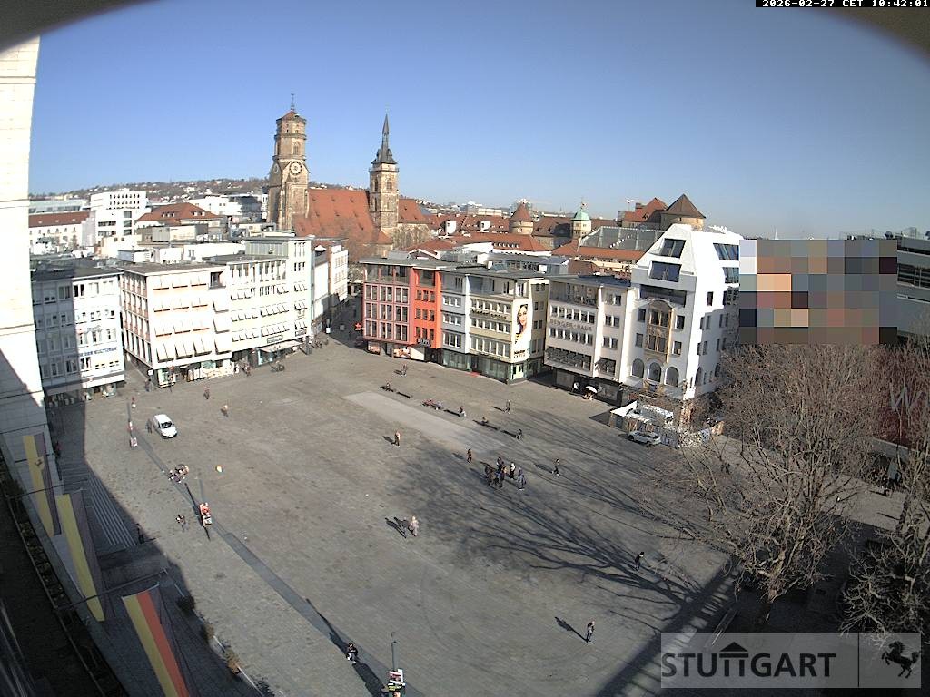 Archiv Foto Webcam Stuttgart: Marktplatz