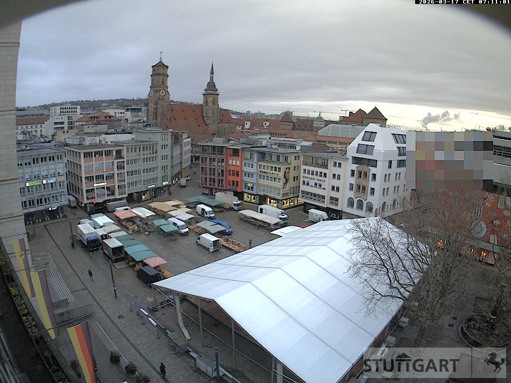 Archiv Foto Webcam Stuttgart: Marktplatz