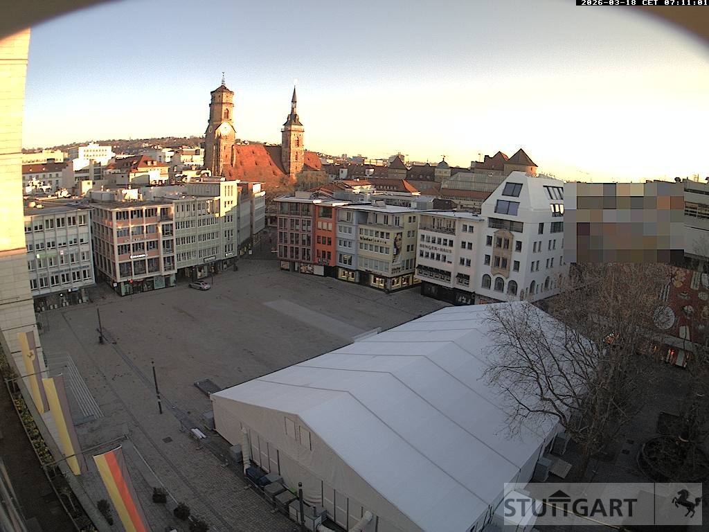 Archived image Webcam Stuttgart at the Market Square