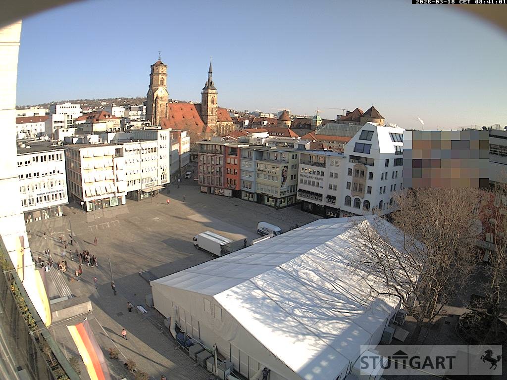 Archived image Webcam Stuttgart at the Market Square