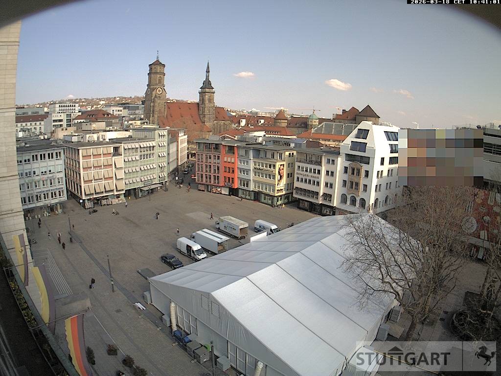 Archived image Webcam Stuttgart at the Market Square