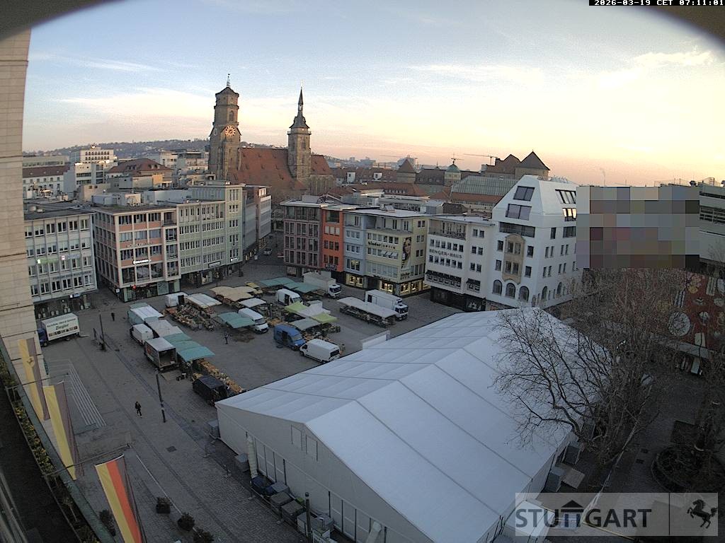 Archiv Foto Webcam Stuttgart: Marktplatz