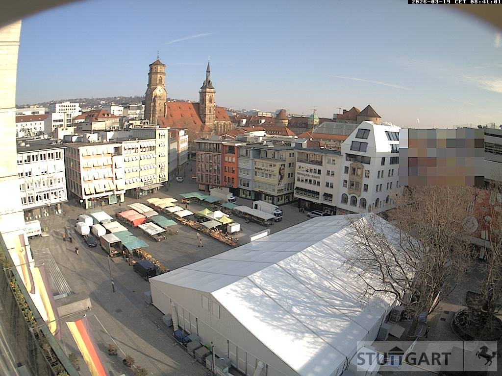 Archiv Foto Webcam Stuttgart: Marktplatz
