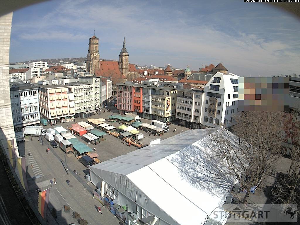 Archiv Foto Webcam Stuttgart: Marktplatz