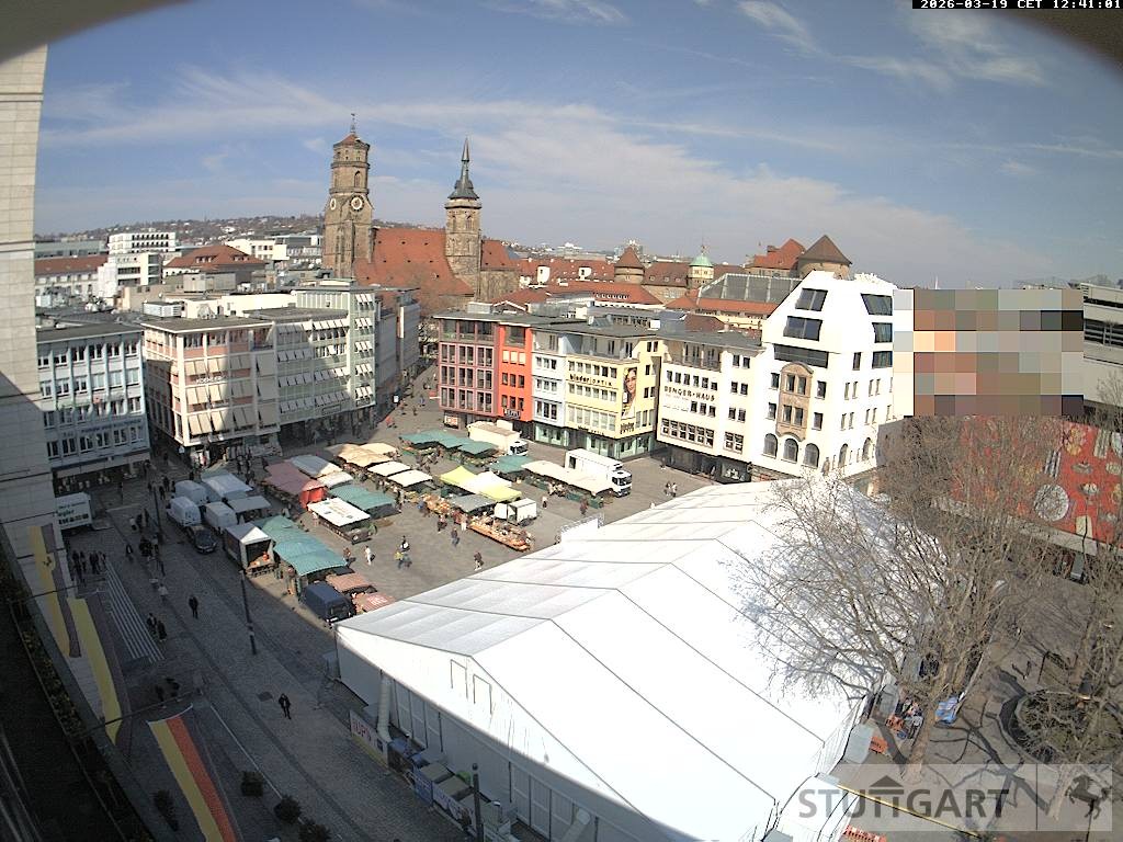 Archiv Foto Webcam Stuttgart: Marktplatz