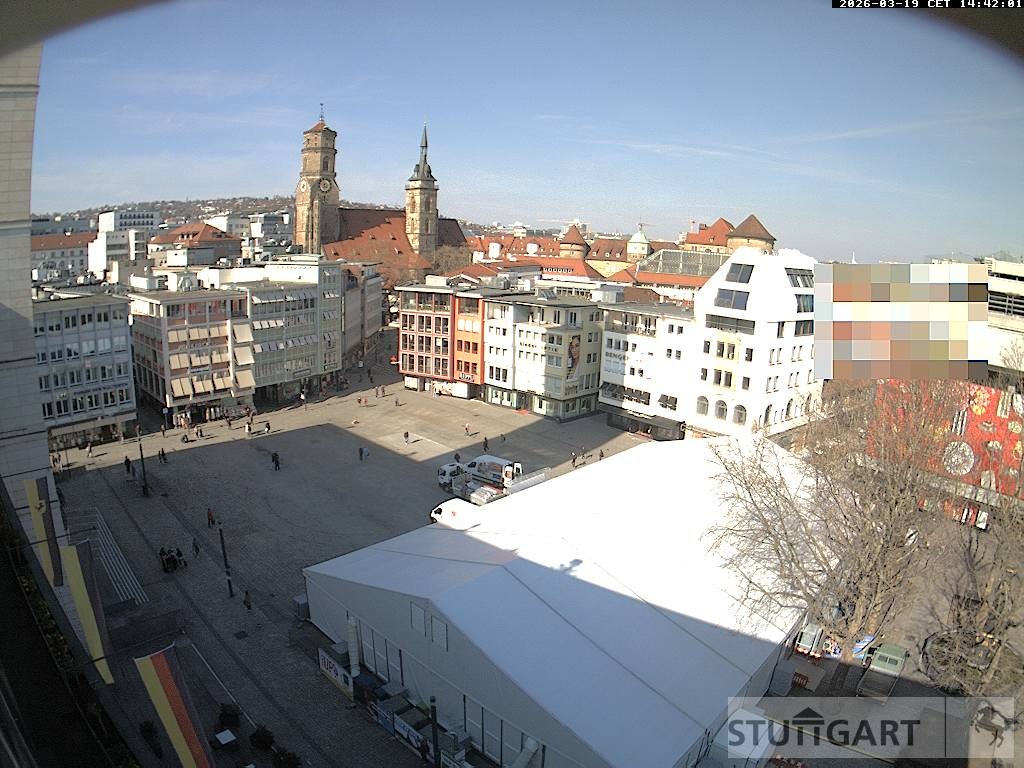 Archiv Foto Webcam Stuttgart: Marktplatz