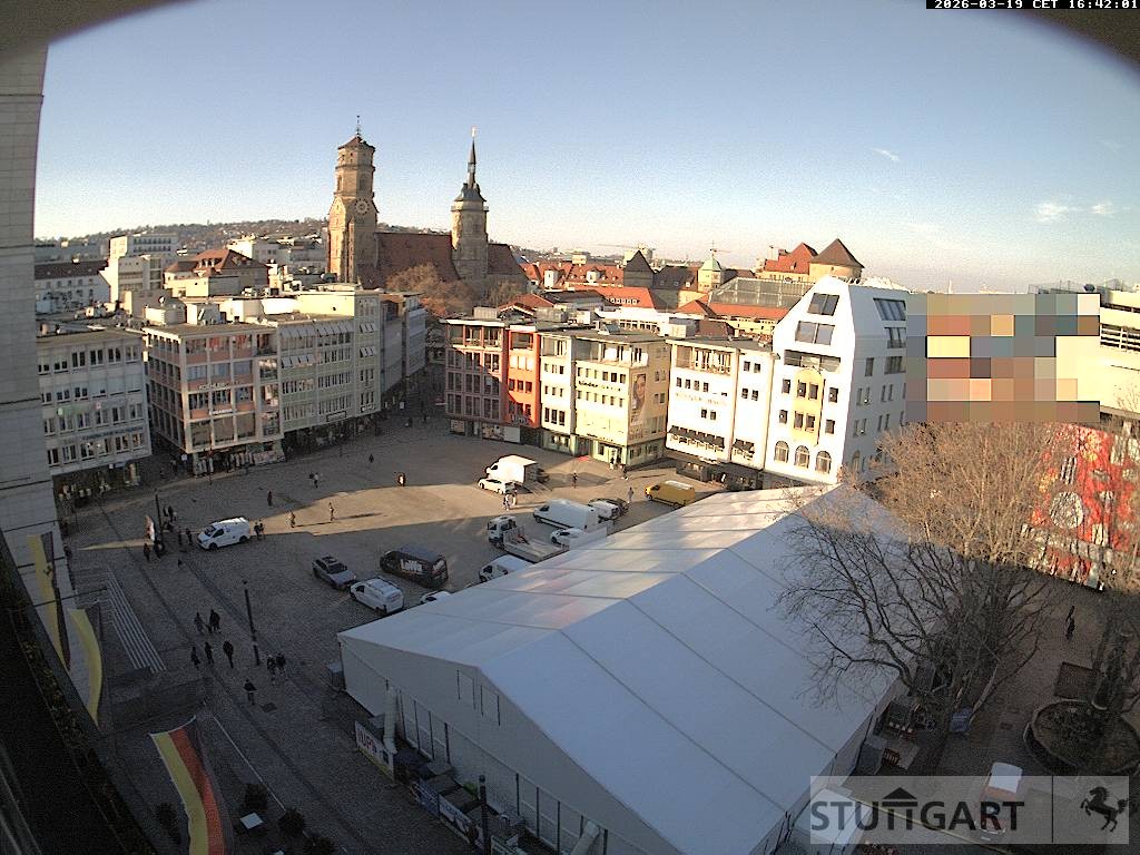 Archiv Foto Webcam Stuttgart: Marktplatz