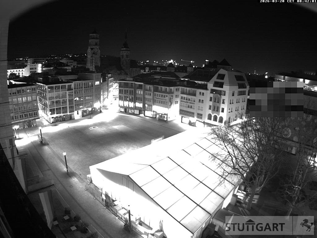 Archived image Webcam Stuttgart at the Market Square