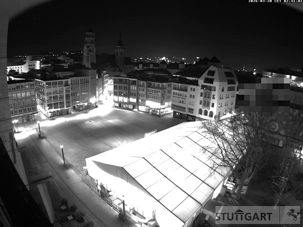 Archived image Webcam Stuttgart at the Market Square