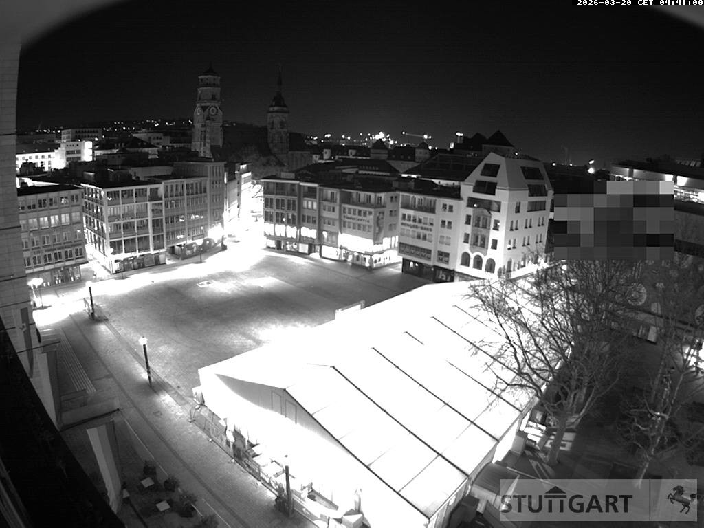 Archived image Webcam Stuttgart at the Market Square
