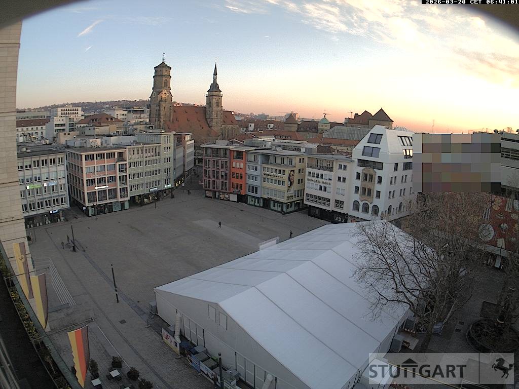 Archived image Webcam Stuttgart at the Market Square