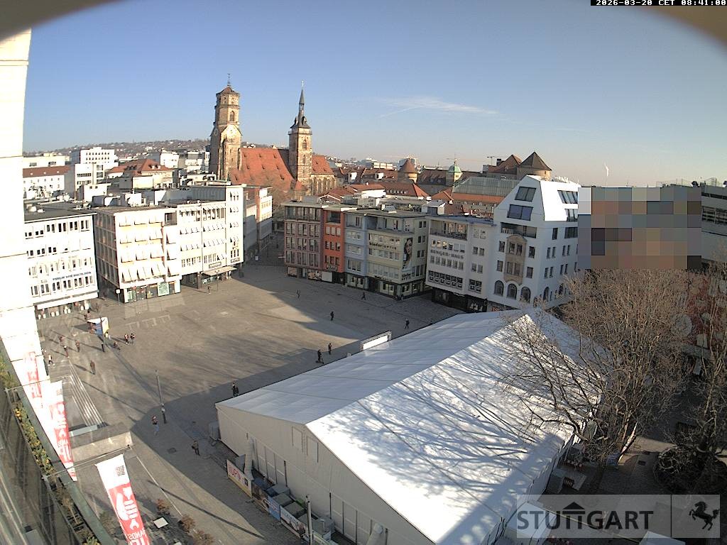 Archiv Foto Webcam Stuttgart: Marktplatz