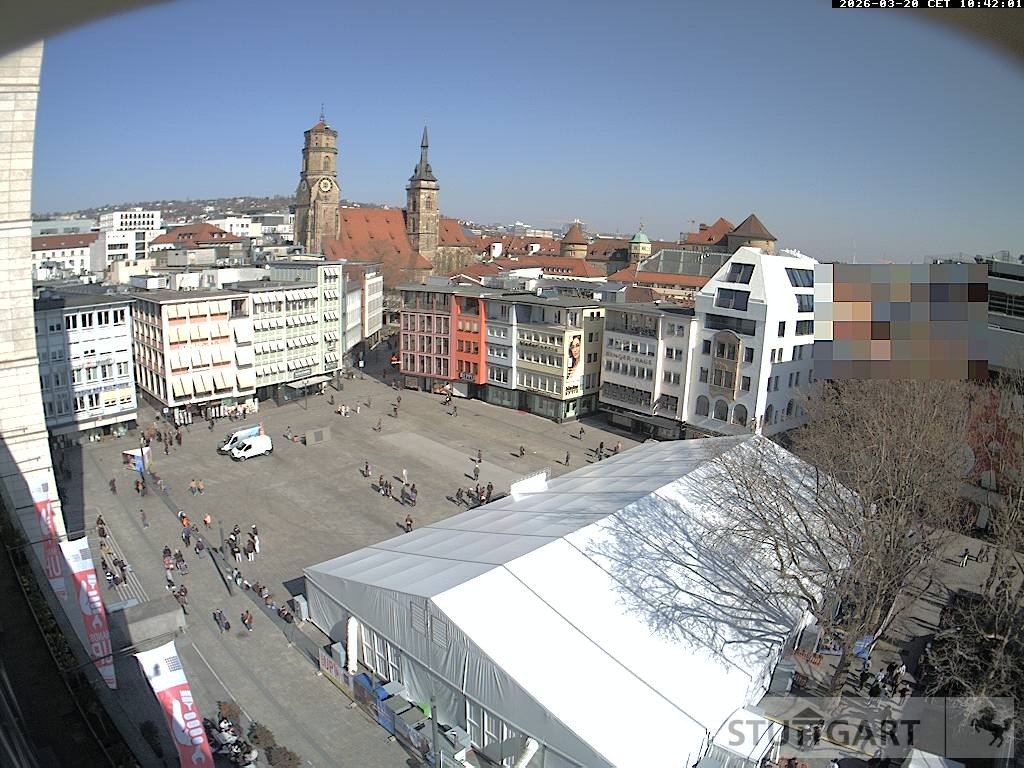 Archiv Foto Webcam Stuttgart: Marktplatz