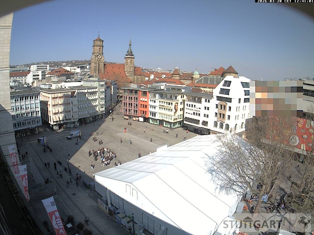 Archiv Foto Webcam Stuttgart: Marktplatz