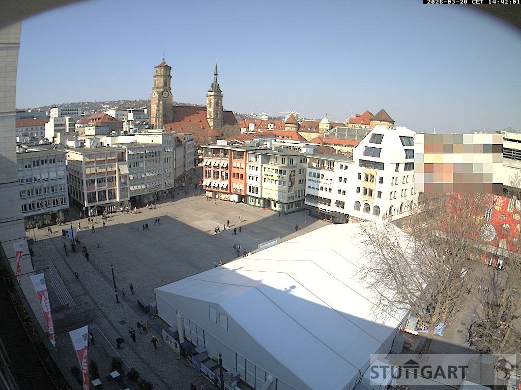 Archiv Foto Webcam Stuttgart: Marktplatz