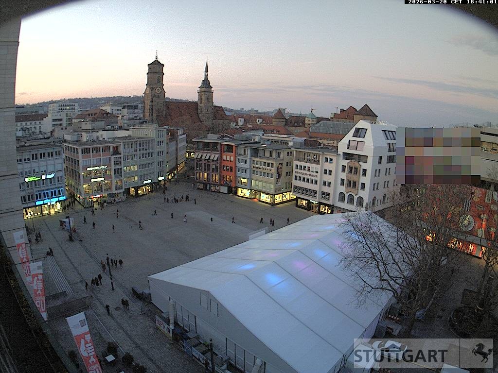 Archived image Webcam Stuttgart at the Market Square