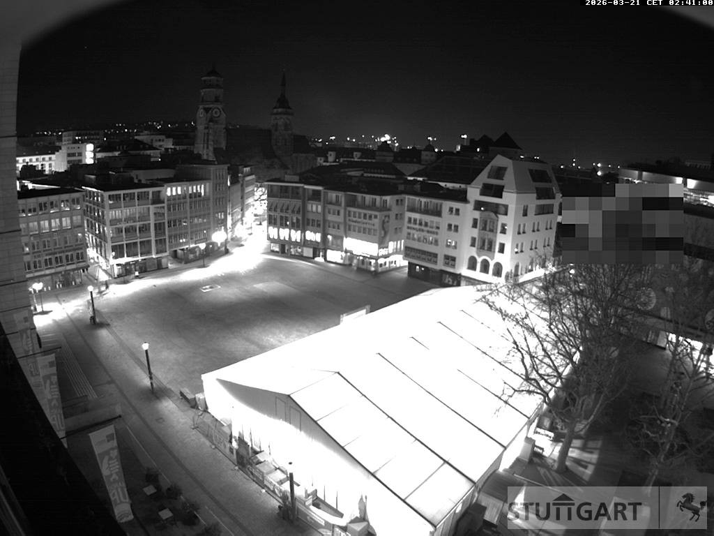 Archived image Webcam Stuttgart at the Market Square