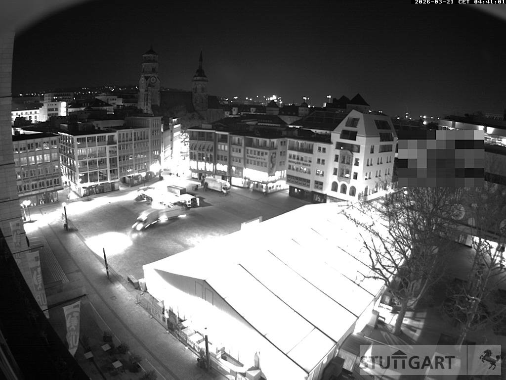 Archived image Webcam Stuttgart at the Market Square