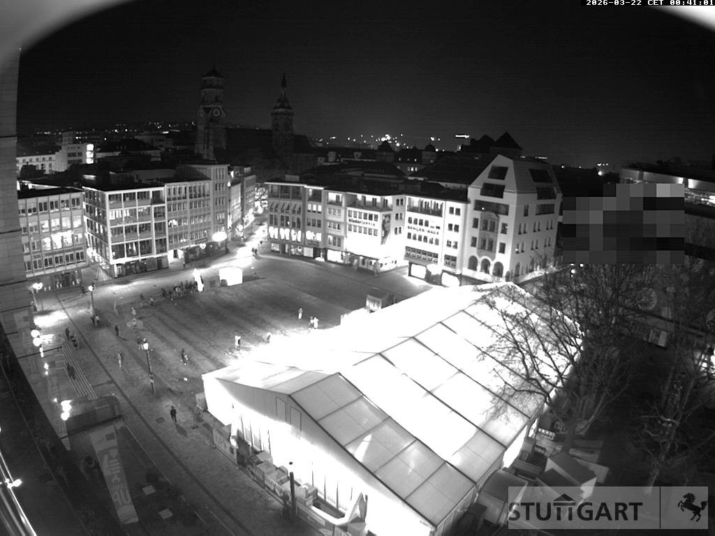 Archived image Webcam Stuttgart at the Market Square