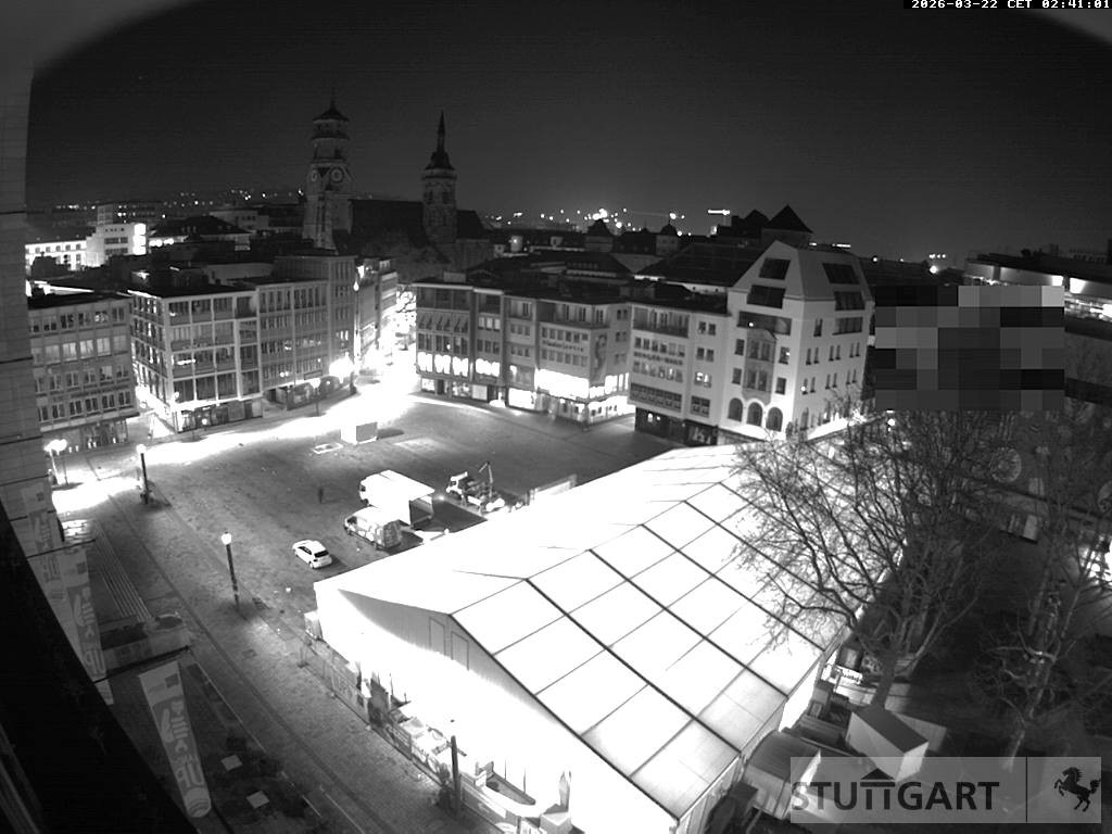 Archived image Webcam Stuttgart at the Market Square