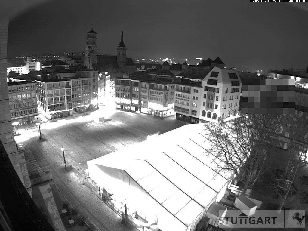 Archived image Webcam Stuttgart at the Market Square