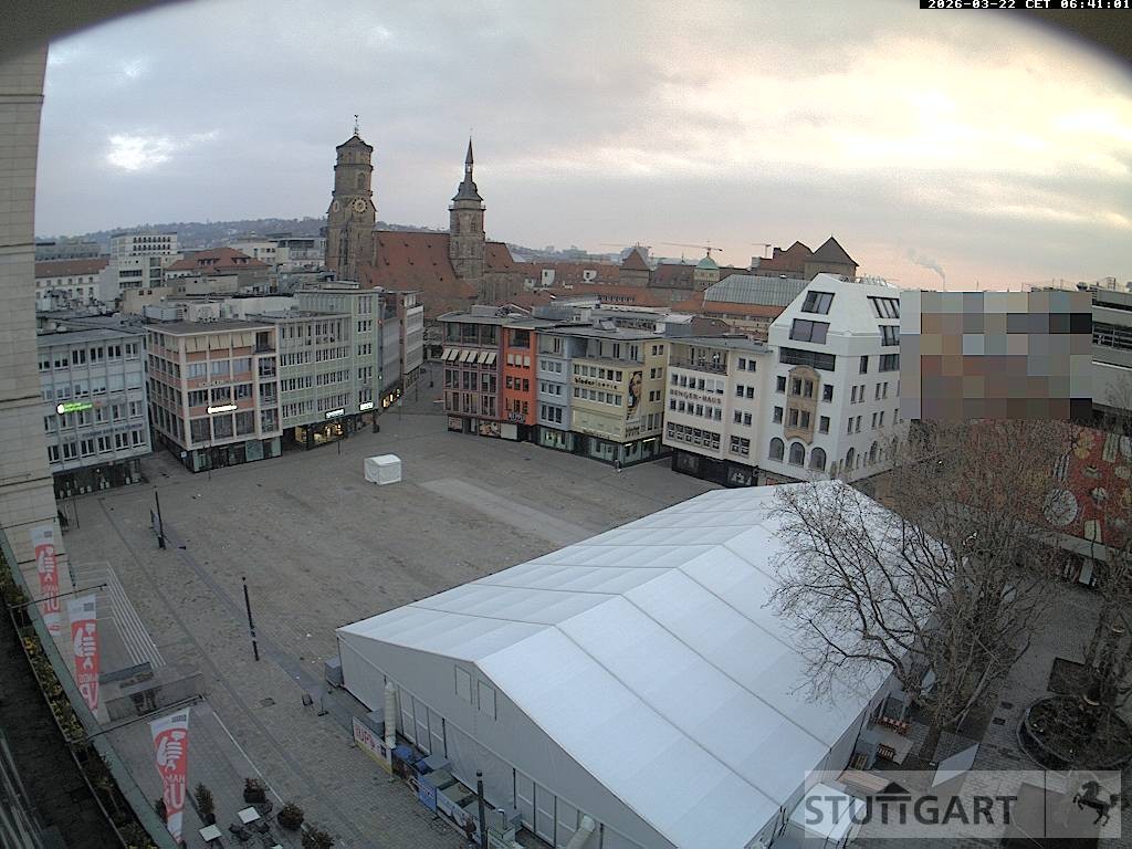 Archived image Webcam Stuttgart at the Market Square