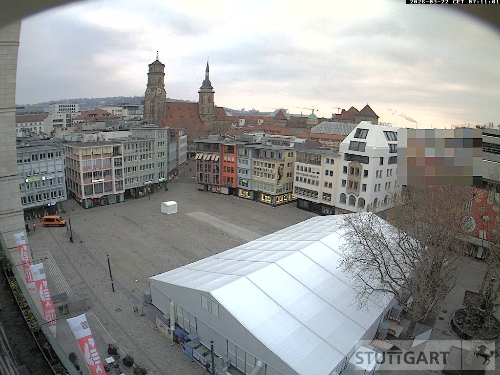 Archived image Webcam Stuttgart at the Market Square