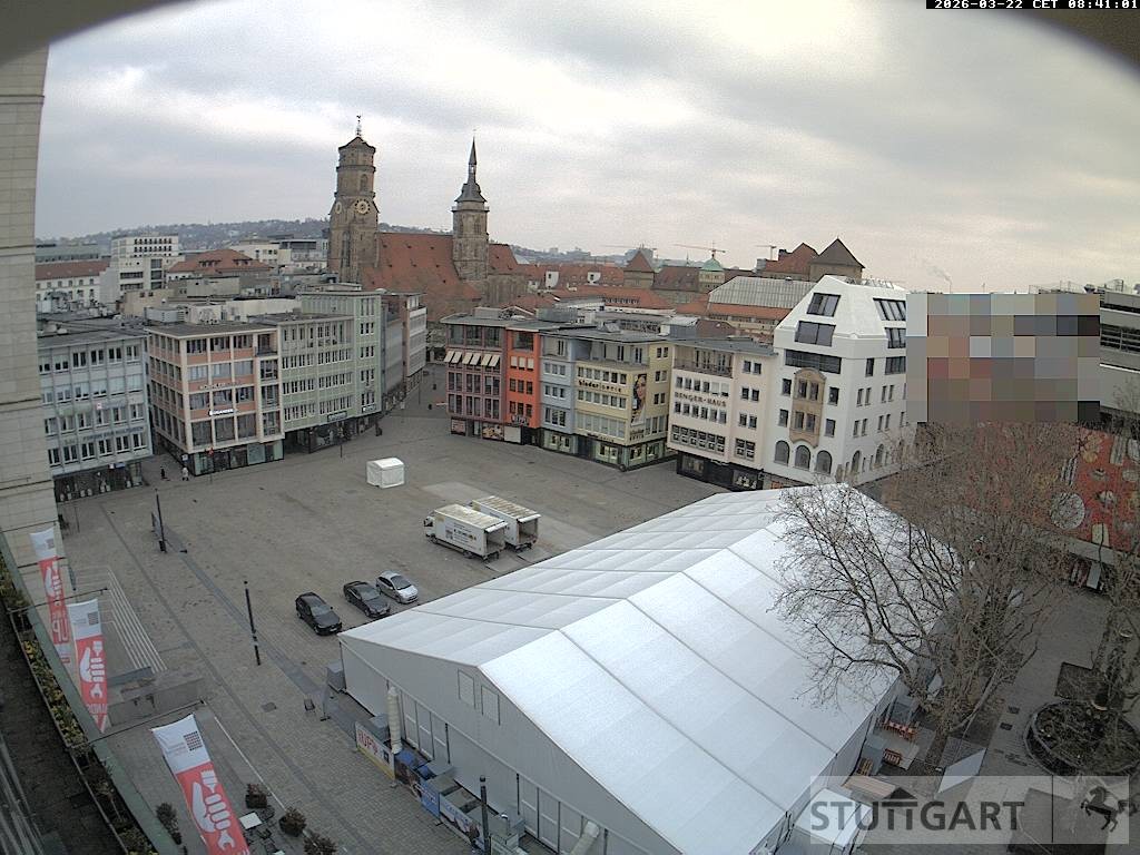 Archived image Webcam Stuttgart at the Market Square