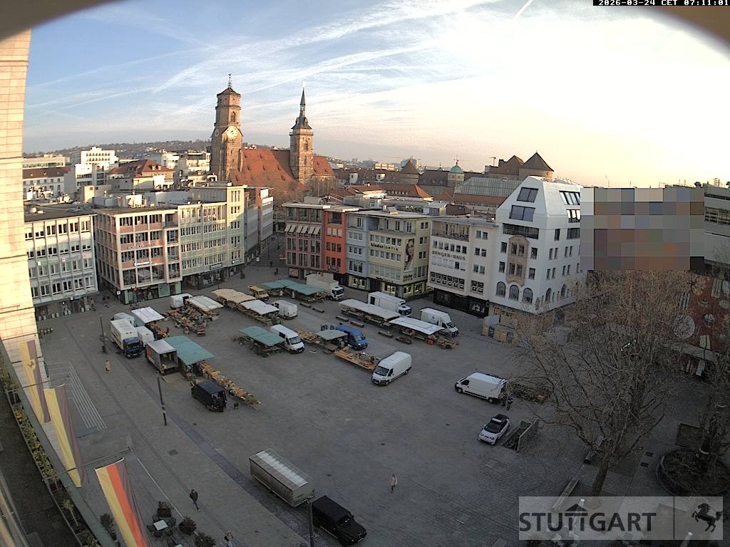 Archiv Foto Webcam Stuttgart: Marktplatz