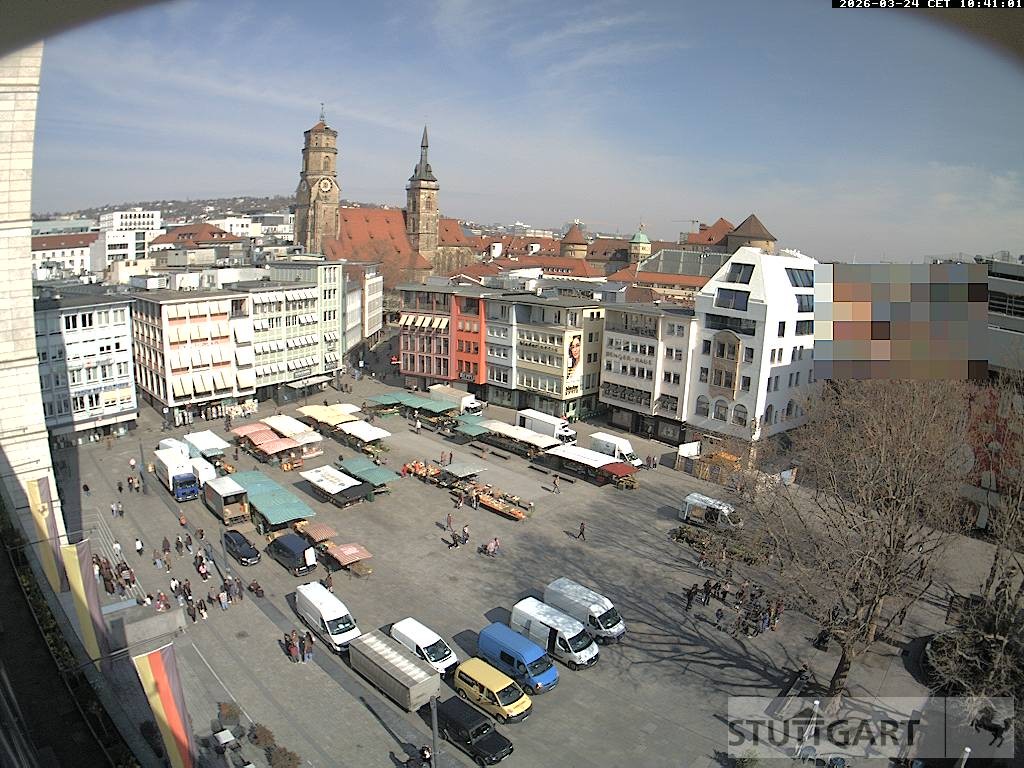 Archiv Foto Webcam Stuttgart: Marktplatz