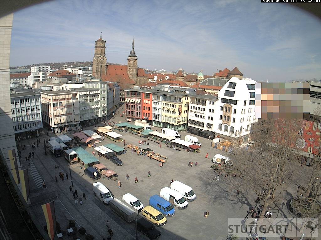 Archiv Foto Webcam Stuttgart: Marktplatz