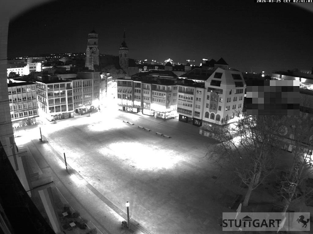 Archived image Webcam Stuttgart at the Market Square
