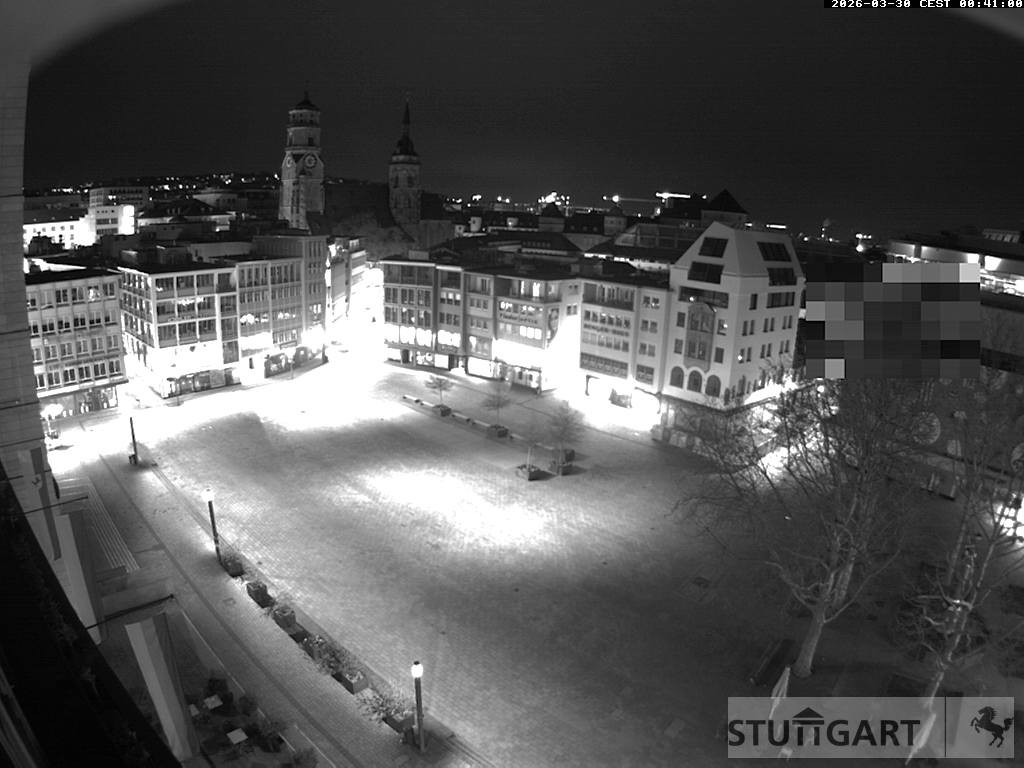 Archived image Webcam Stuttgart at the Market Square