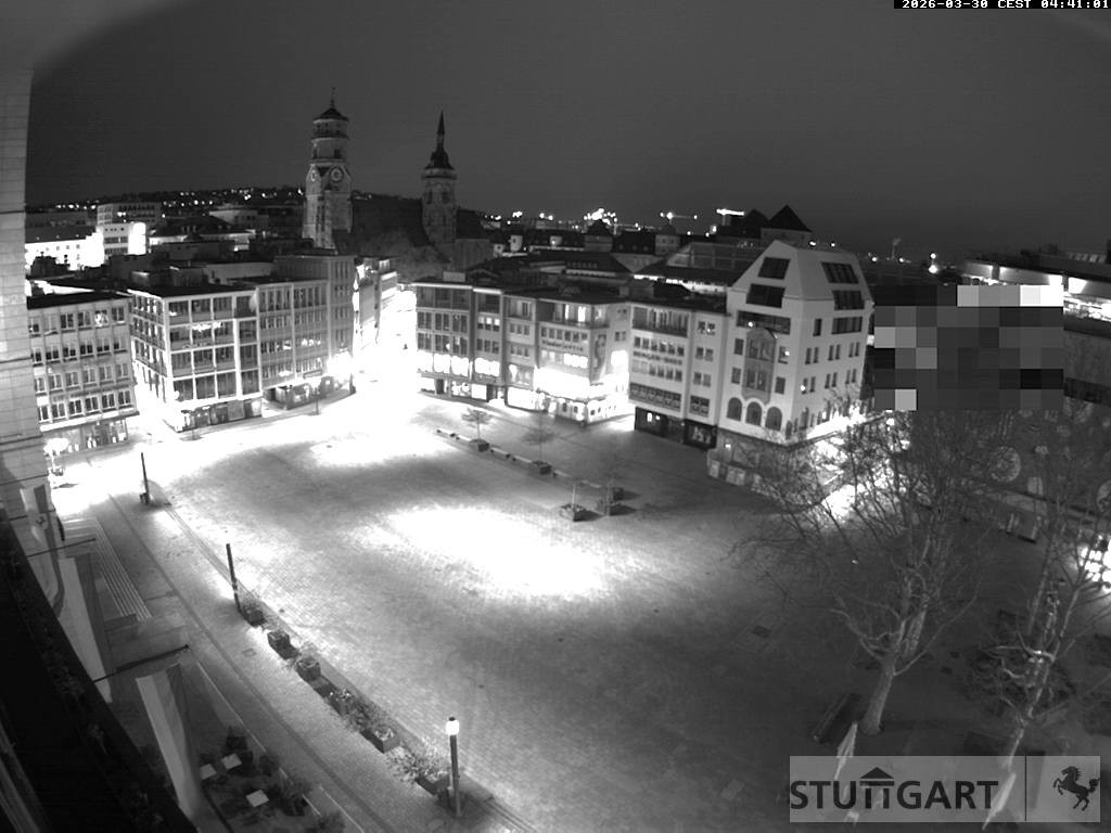 Archived image Webcam Stuttgart at the Market Square