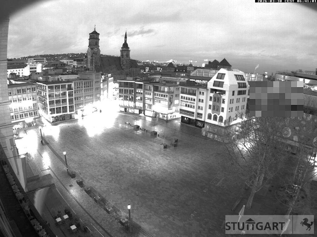 Archived image Webcam Stuttgart at the Market Square